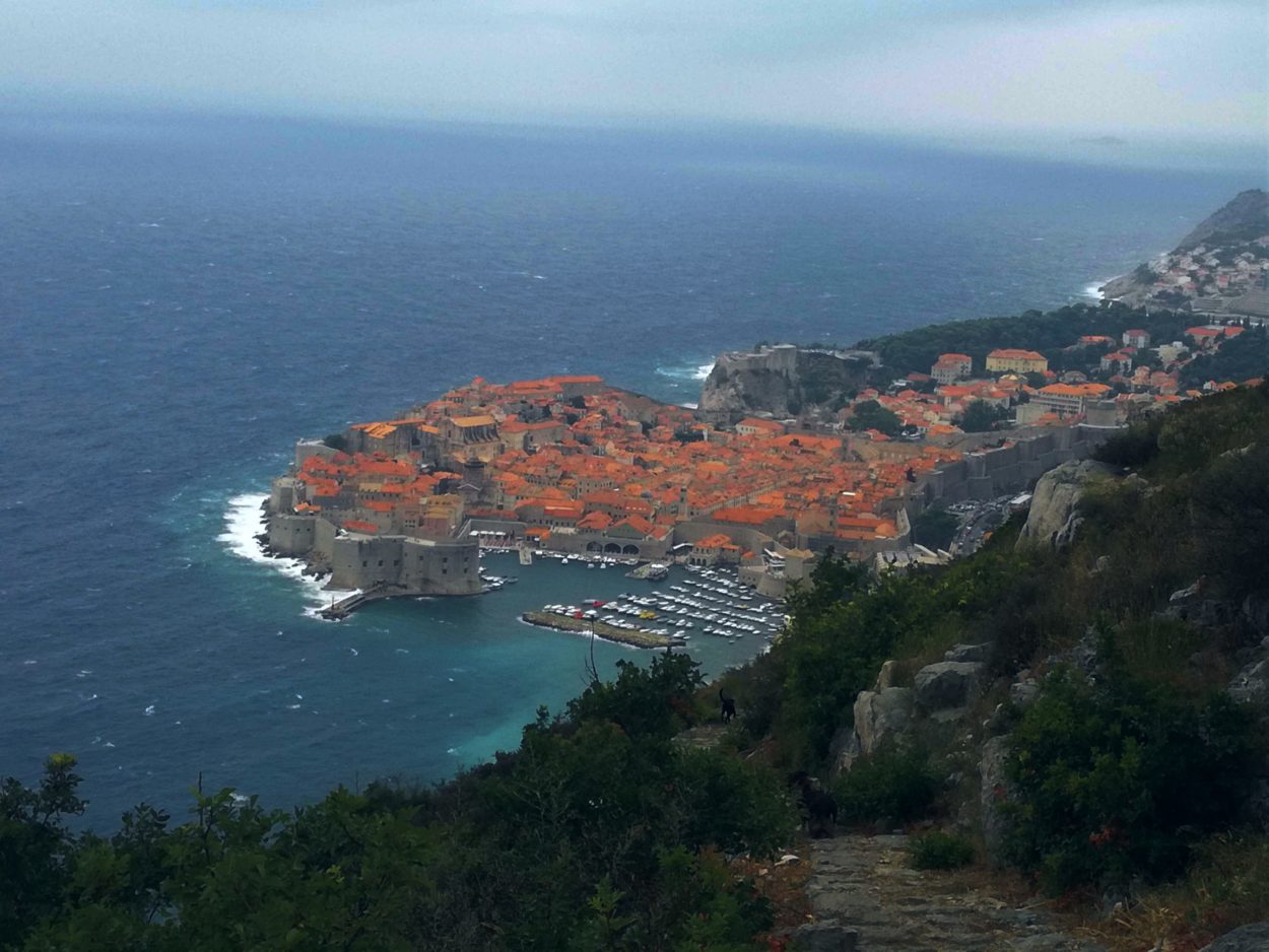 beautiful view of the Old Town Dubrovnik in the winter